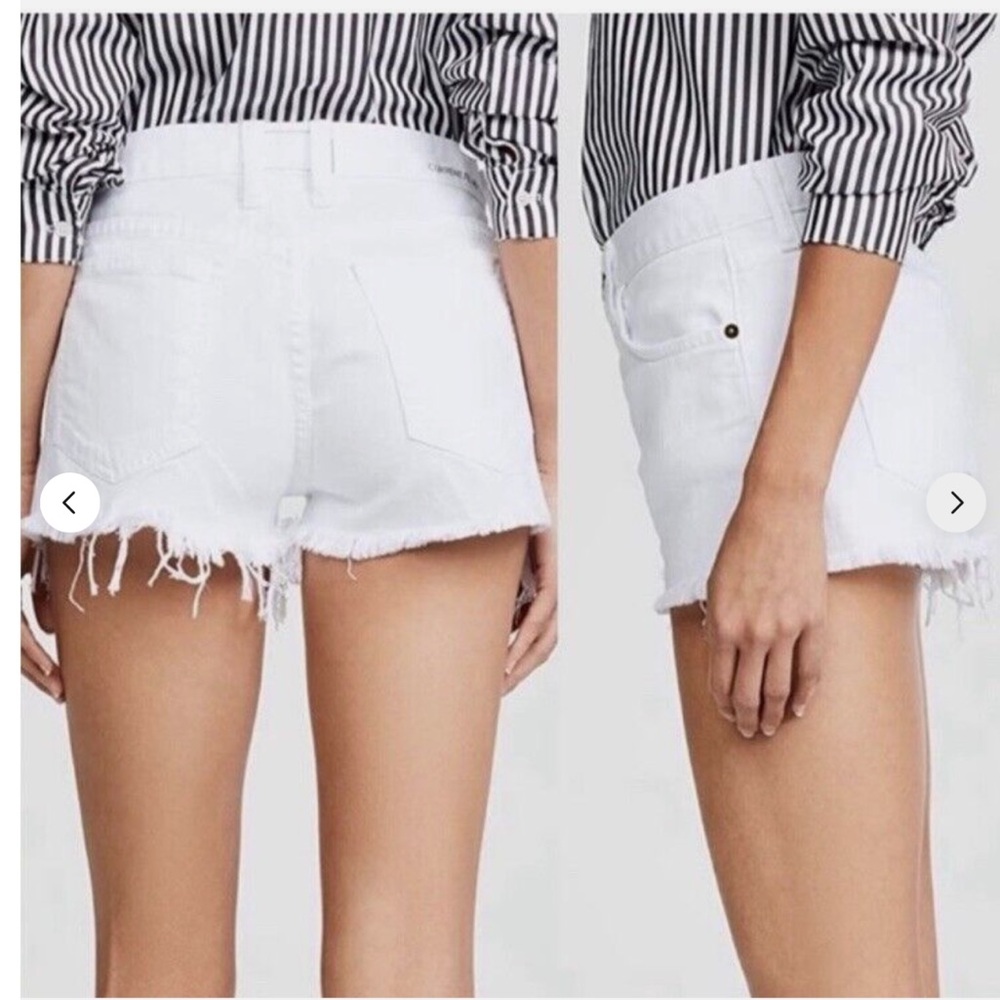 Current/elliot white denim shorts size 24 - Picture 2 of 4
